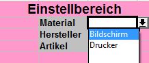Excel kontextabhängige Auswahl (1/3)