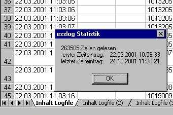 Maske für das Einlesen von Essbaselogfiles