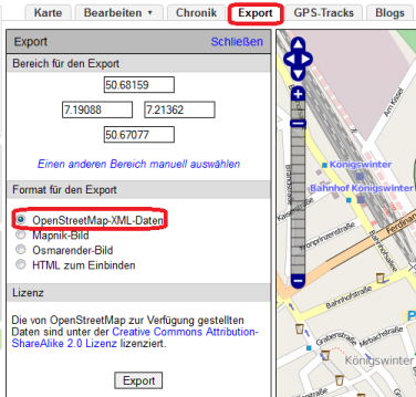 OSM-Export