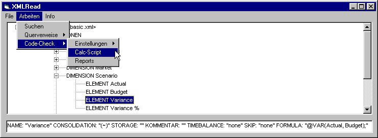 Programm xmlread: Codeprüfung